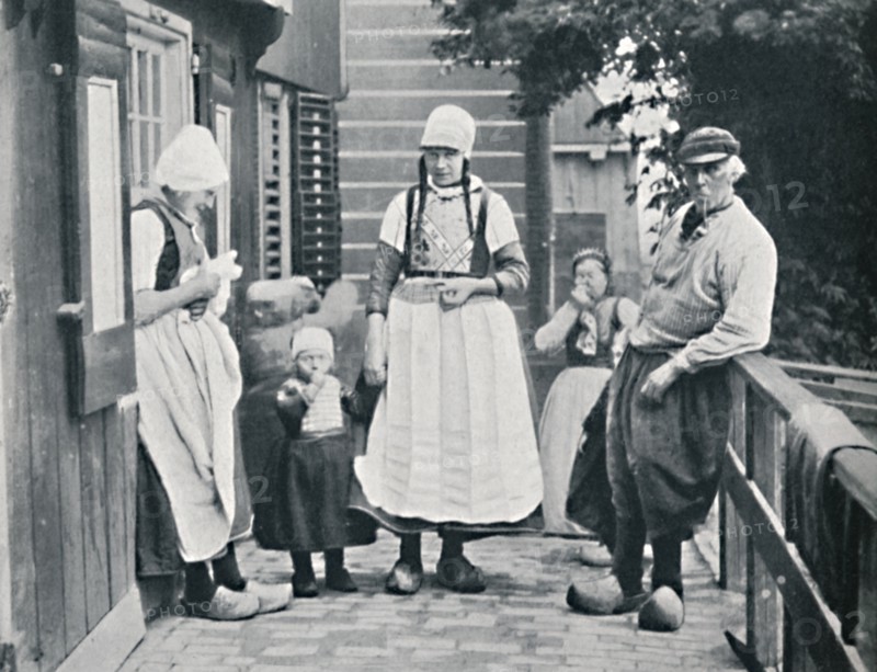 A family group of Marken people, North Holland, Netherlands, 1912. Artist: P Fincham.