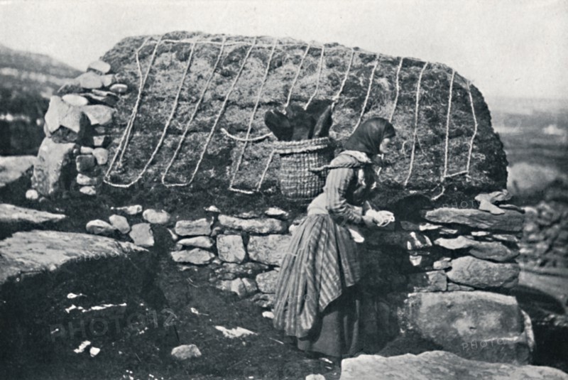 A Shetland knitter, 1912. Creator: GW Wilson and Company.