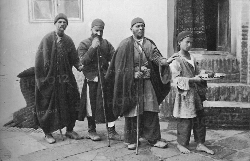 Blind beggars of Tehran, Persia, 1902. Artist: Unknown.