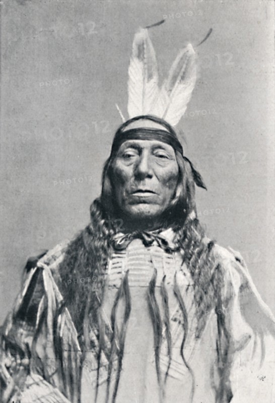 Full face view of a Sioux Indian, 1912. Artist: Robert Wilson Shufeldt.