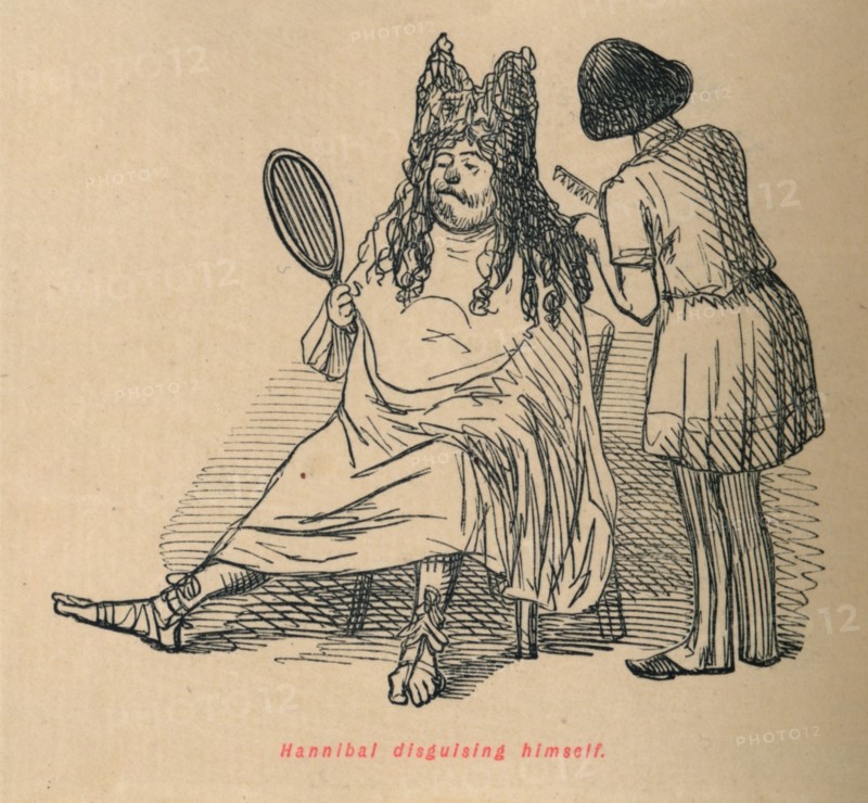 'Hannibal disguising himself', 1852. Artist: John Leech.