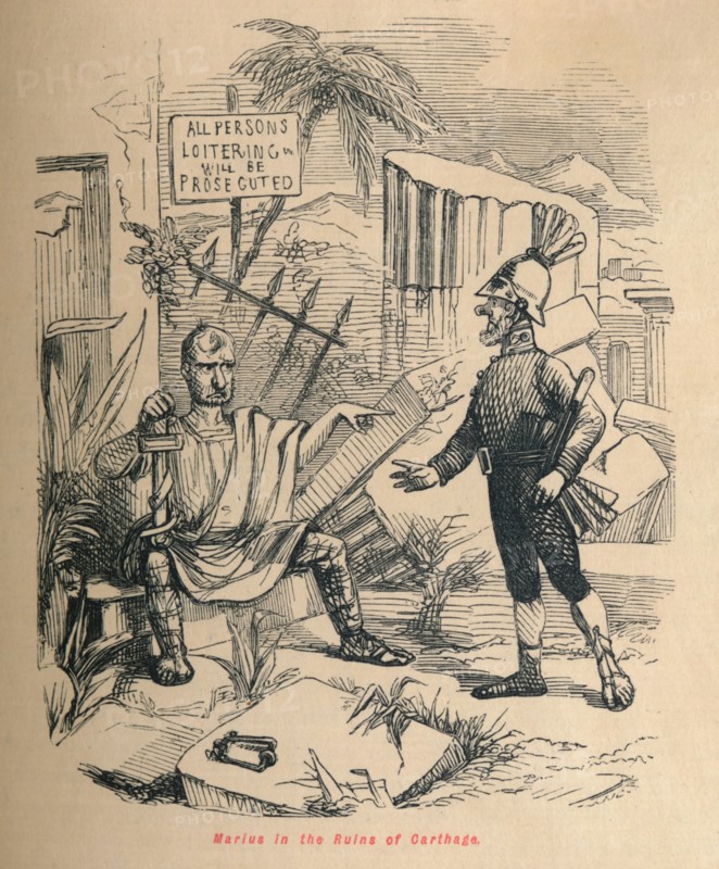 'Marius in the Ruins of Carthage', 1852. Artist: John Leech.