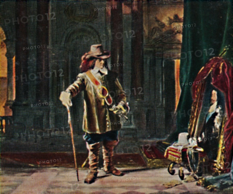 Oliver Cromwell 1599-1658. - Gemälde von Schrader', 1934
