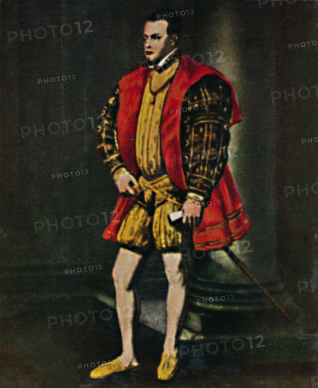 König Philipp II. Von Spanien 1527-1598. - Gemälde von Tizian', 1934
