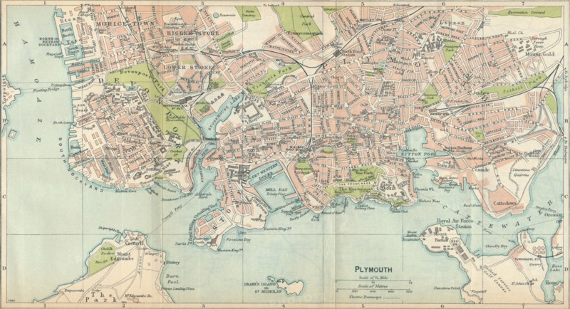 'Plymouth', c20th Century. Artist: John Bartholomew.