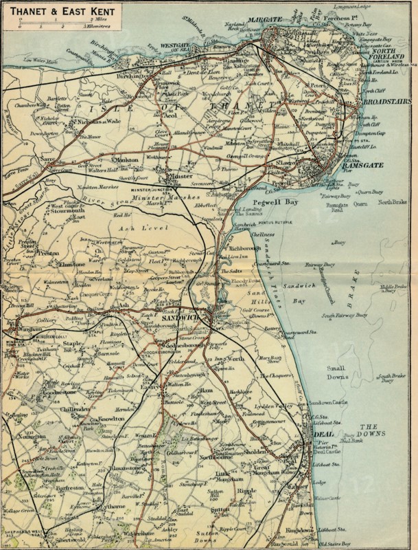 'Thanet & East Kent', c20th Century. Artist: John Bartholomew.