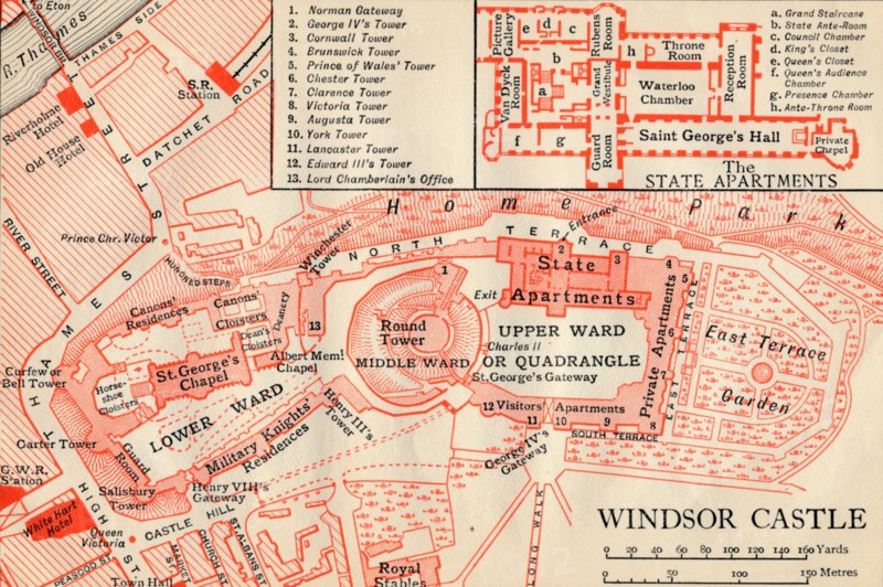'Windsor Castle', c20th Century. Artist: John Bartholomew.