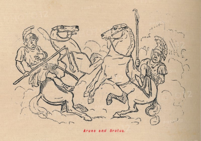 'Aruns and Brutus', 1852. Artist: John Leech.