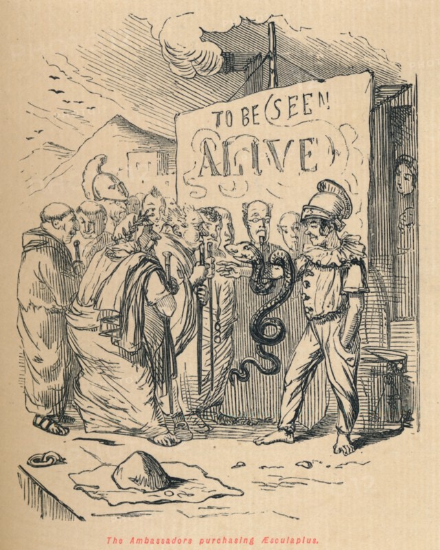 'The Ambassadors purchasing Aesculaplus', 1852. Artist: John Leech.