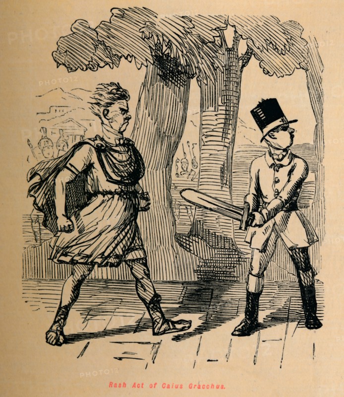 'Rash Act of Gaius Gracchus', 1852. Artist: John Leech.