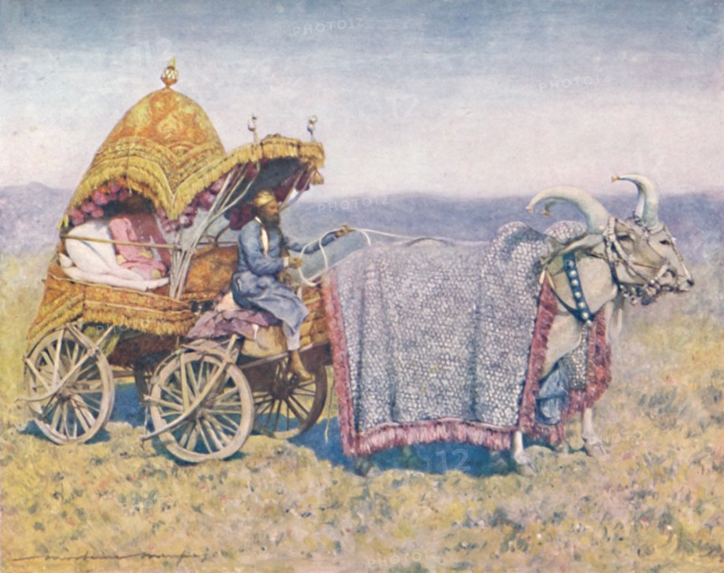 'A Native Bullock-cart from Bikanir', 1903.  Artist: Mortimer L Menpes.