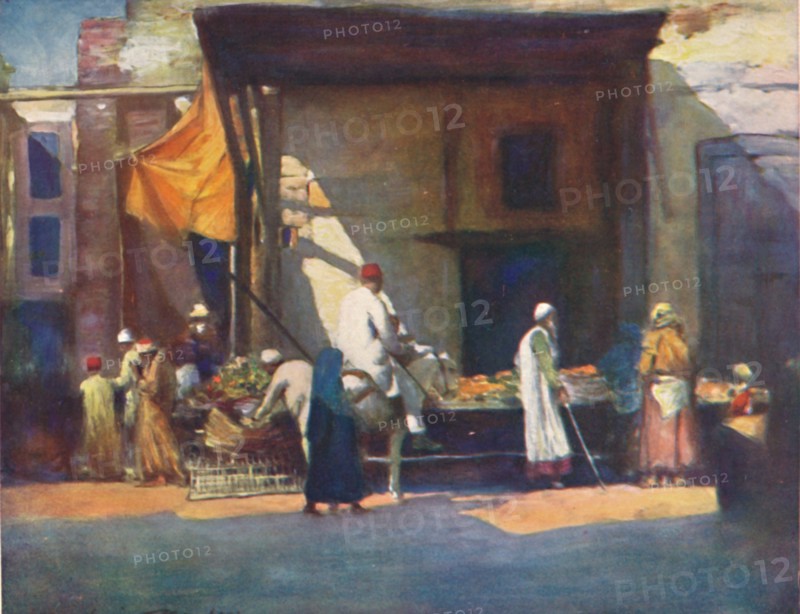 'Fruit Stall', 1903. Artist: Mortimer L Menpes.