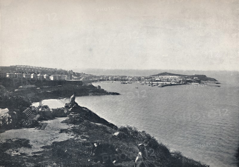 'St. Ives - The Town and The Island, 1895. Artist: Unknown.