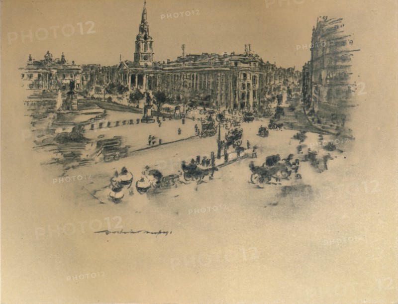 'Trafalgar Square', 1903. Artist: Mortimer L Menpes.