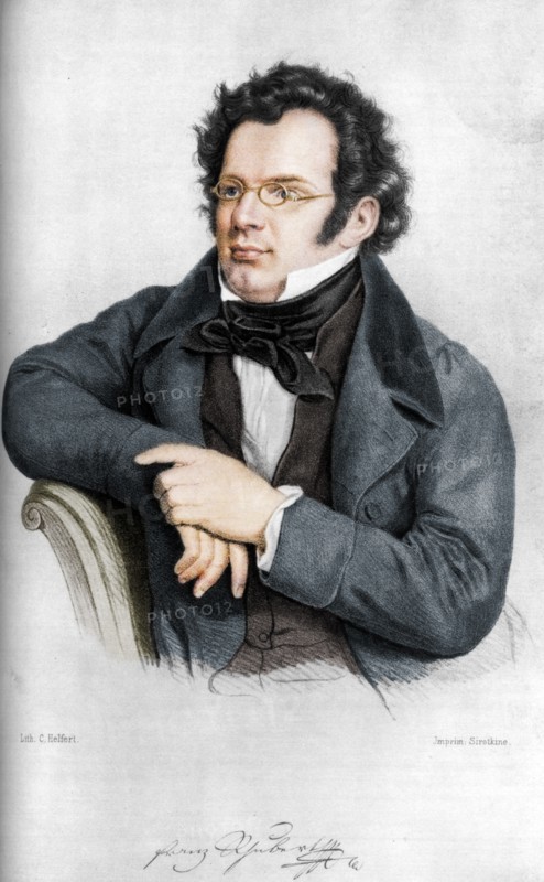 Franz Peter Schubert (1797-1828), Austrian composer. Artist: C Helfert.