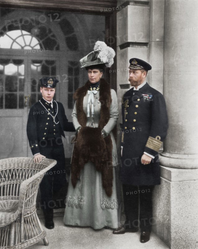 'Our Sailor King, His Consort, and the Sailor Heir to the Throne', 1910. Artist: Dinham.