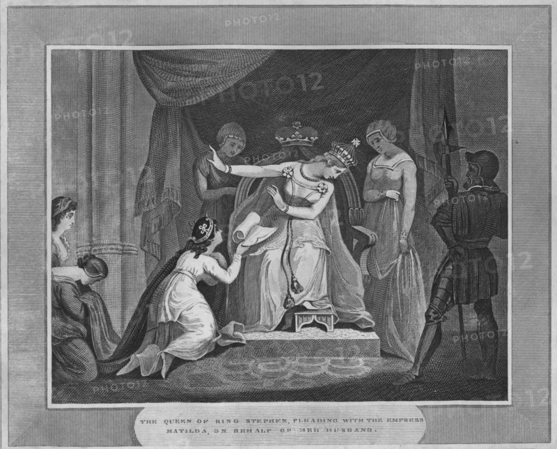 'The Queen of King Stephen, Pleading with the Empress Matilda, on behalf of Her Husband', 1838. Artist: Unknown.