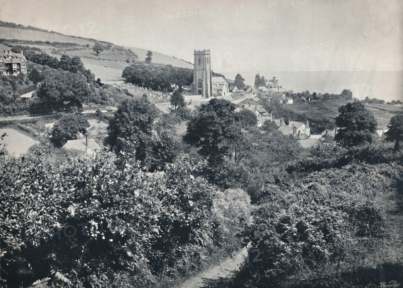 'Minehead - View of the Village and Church', 1895. Artist: Unknown.