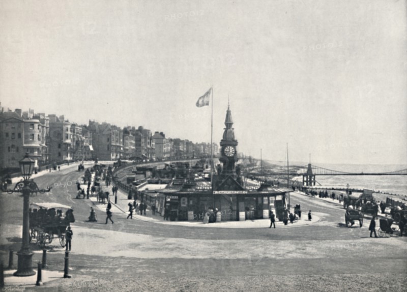 'Brighton - Entrance to the Aquarium, Showing the Chain Pier', 1895. Artist: Unknown.