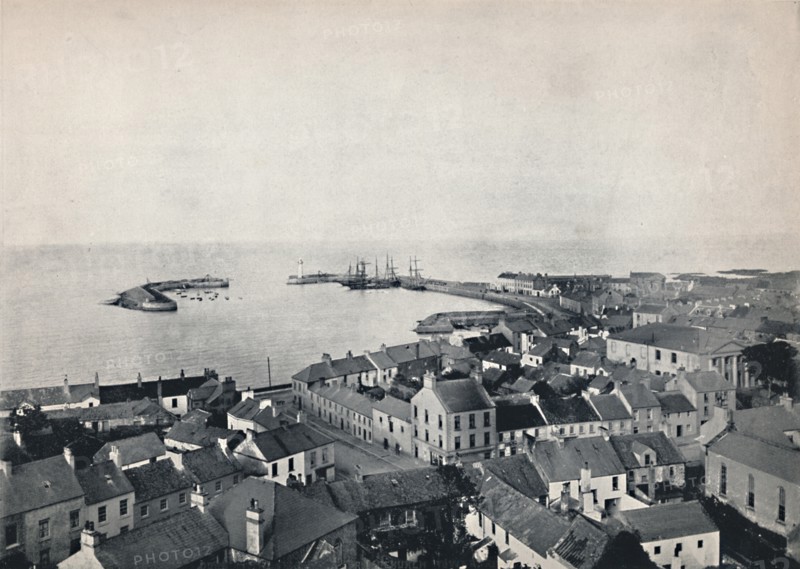 'Donaghadee - View from the Church Tower, Showing Harbour', 1895. Artist: Unknown.