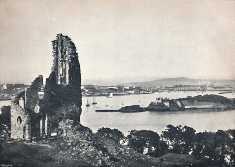 'Plymouth - Drake's Island, from Mount Edgcumbe', 1895. Artist: Unknown.