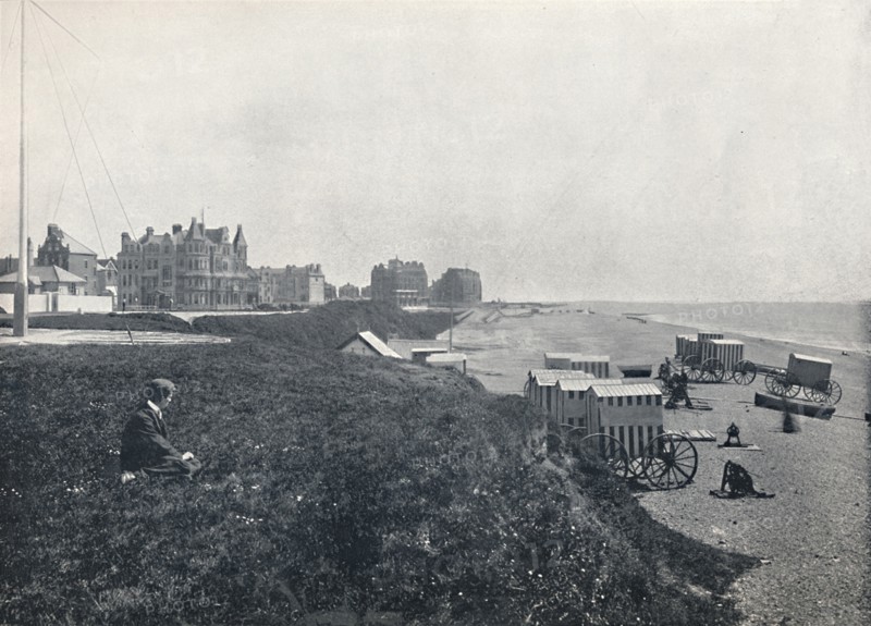 'Bexhill - The Hotels and the Beach', 1895. Artist: Unknown.