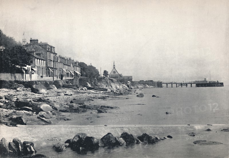 'Innellan - Showing the Rocky Beach and the Steamboat Pier', 1895. Artist: Unknown.