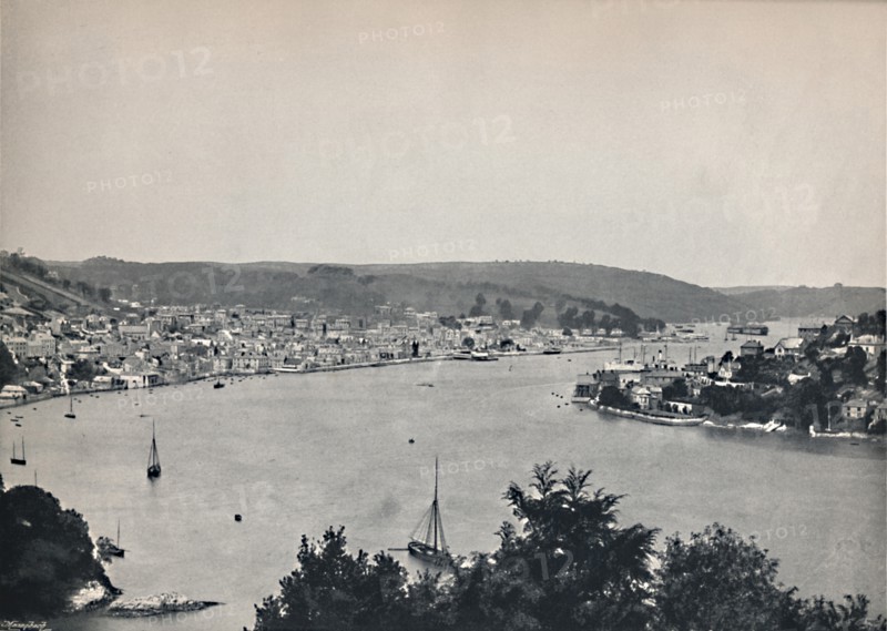 'Dartmouth - General View, Showing the Britannia Floating Naval College', 1895. Artist: Unknown.