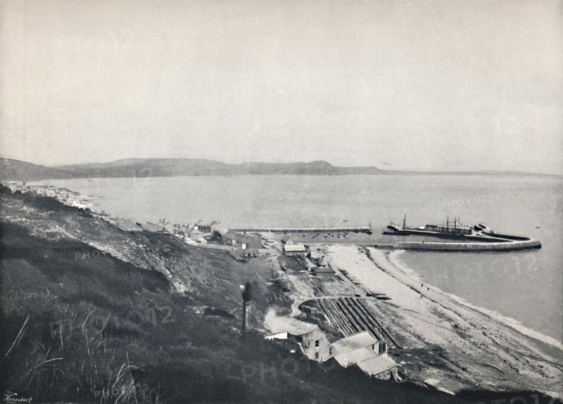 'Lyme Regis - The Harbour', 1895. Artist: Unknown.
