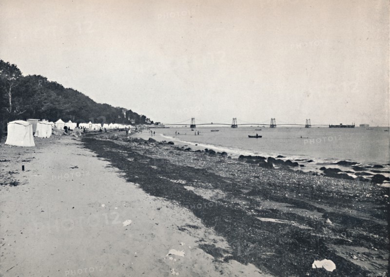'Sea View - The Bathing Beach and Suspension Pier', 1895. Artist: Unknown.