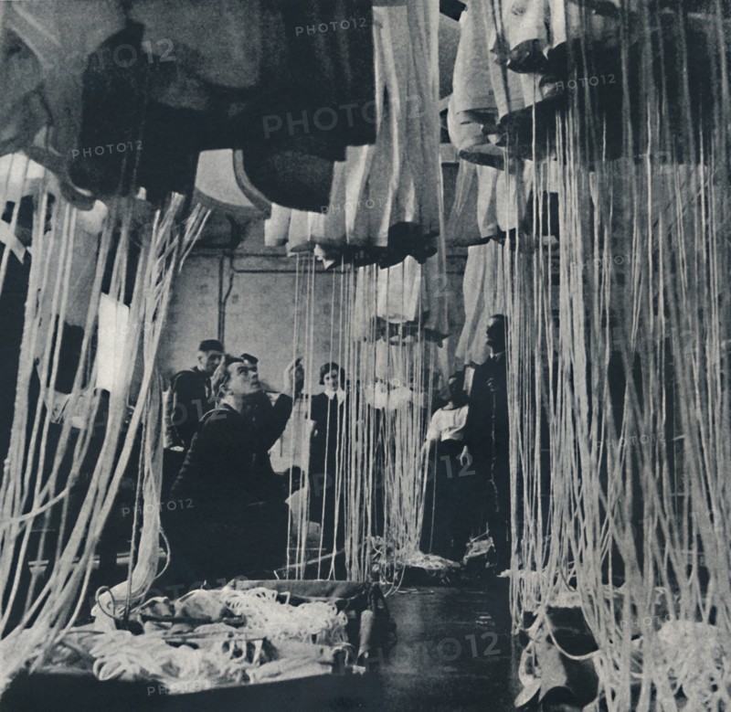 'Loom of life (testing parachutes for the Fleet Air Arm', 1941. Artist: Cecil Beaton.