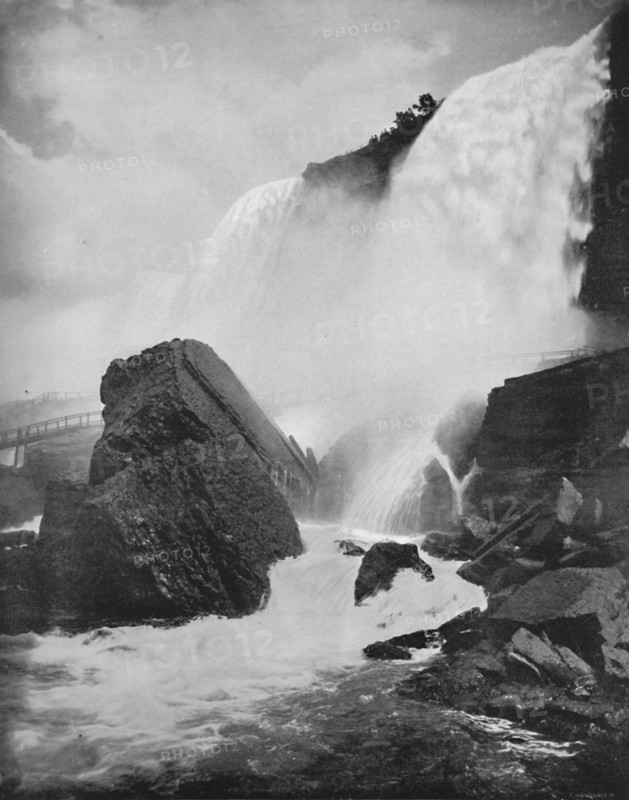 'The Rocks Beneath the American Fall', 19th century. Artist: Unknown.