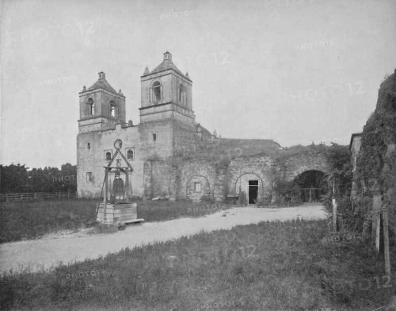 'The Old Mission in San Antonio', 19th century. Artist: Unknown.