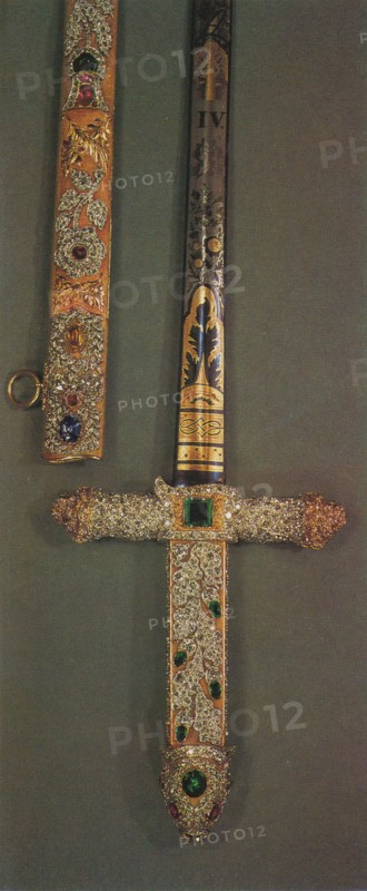 'Hilt and scabbard of the Jewelled State Sword', 1953. Artist: Unknown.