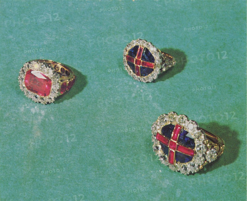 'Coronation rings', 1953. Artist: Rundell, Bridge and Rundell.