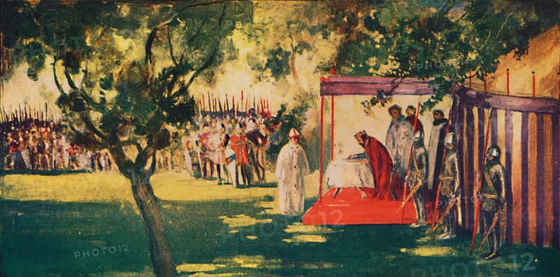 'King John signing Magna Charta at Runnydale', 1912. Artist: Unknown.