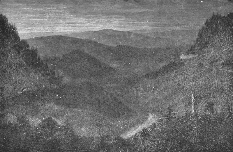 'View from Horseshoe Curve Early Morning', 1883. Artist: Unknown.