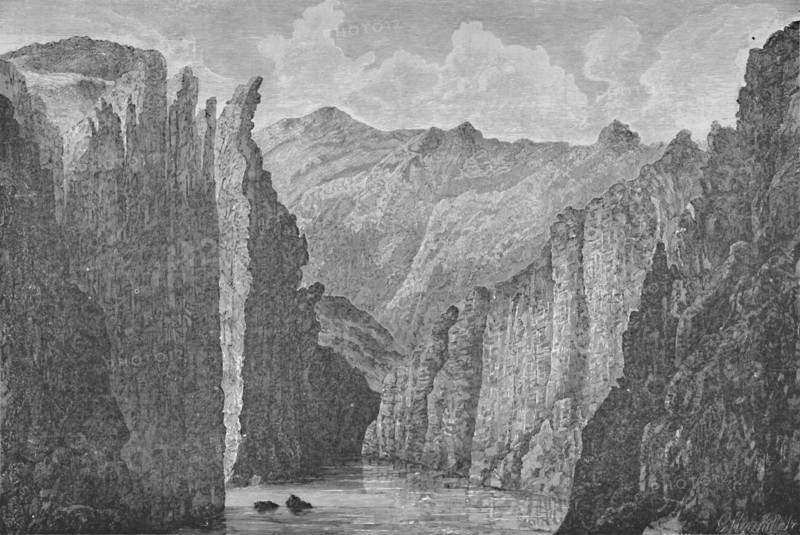 'Grand Cañon', 1883. Artist: G. Wyand.