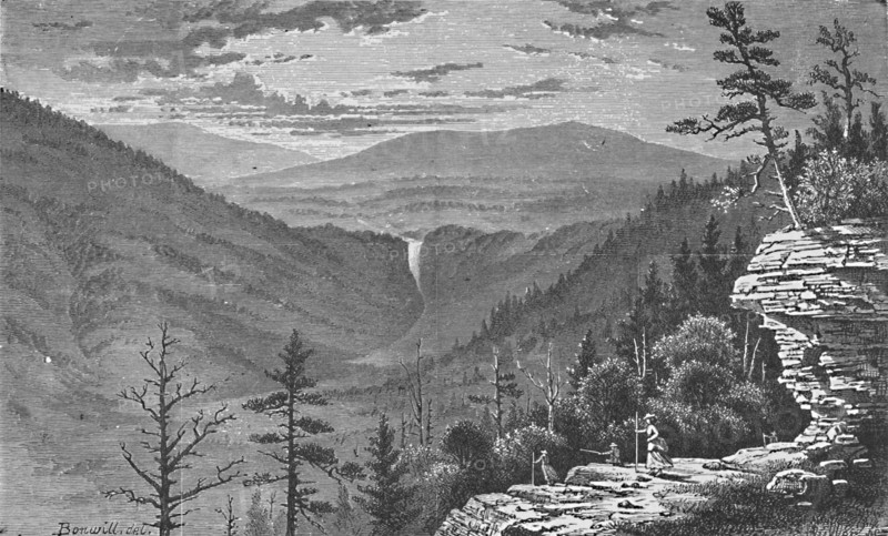 'Sunset Rock, Catskill Mountains', 1883. Artist: Charles E.H Bonwill.