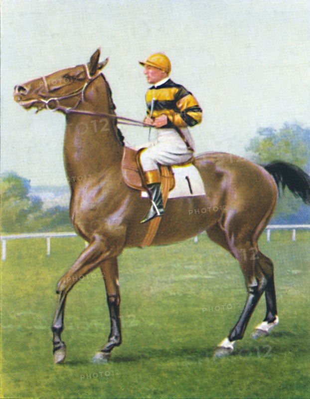 Golden Sovereign, Jockey: T. Weston', 1939. Artist: Unknown.