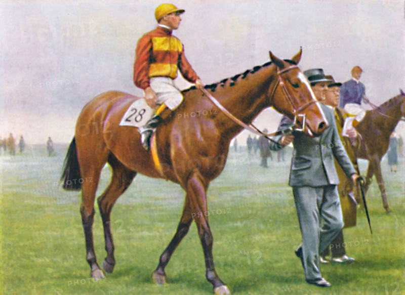 Contrevent, Jockey: A. Tucker', 1939. Artist: Unknown.