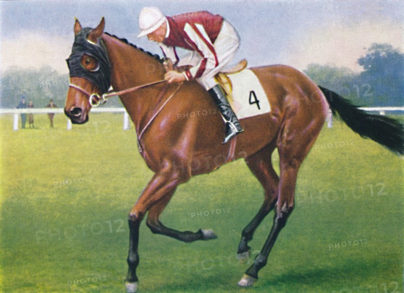 Portobello, Jockey: P. Beasley', 1939. Artist: Unknown.