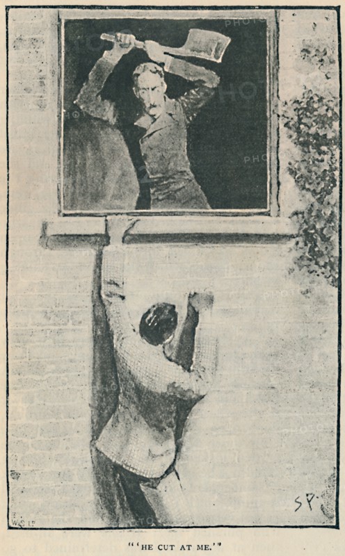 'He Cut At Me', 1892. Artist: Sidney E Paget.