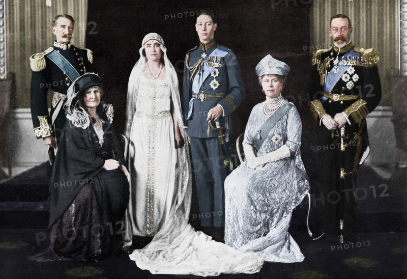 The wedding of the Duke of York and Lady Elizabeth Bowes-Lyon, 1923.  Creator: Unknown.