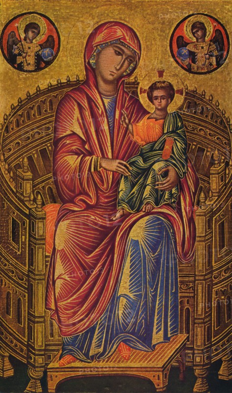 'Enthroned Madonna and Child', c1260-1280. Artist: Unknown Byzantine school.