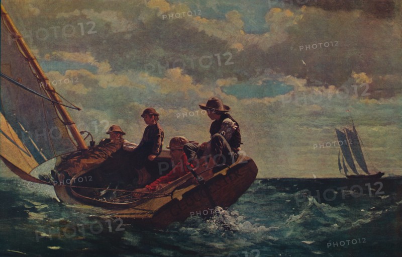 'Breezing Up', 1873-1876. Artist: Winslow Homer.