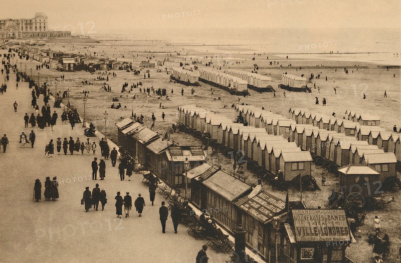 'View of the Esplanade towards the Palace Hotel and Cabins',  c1928. Artist: Unknown.