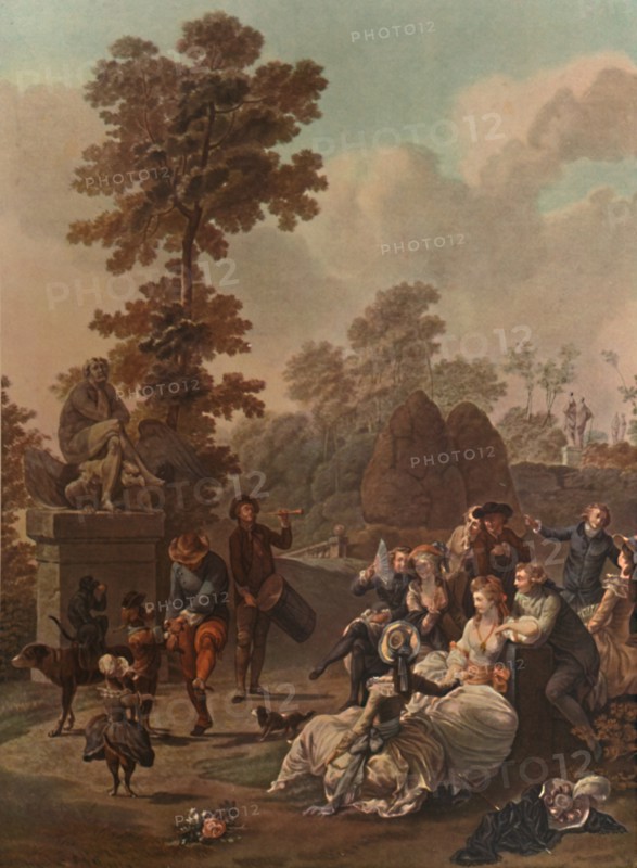 'Le Tambourin', (Tambourine), c1780, (1913). Artist: Charles-Melchior Descourtis.
