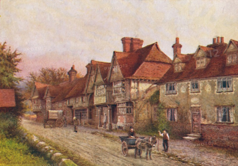 'Chiddingstone from the Corner of the Churchyard', 1907. Artist: William Biscombe Gardner.