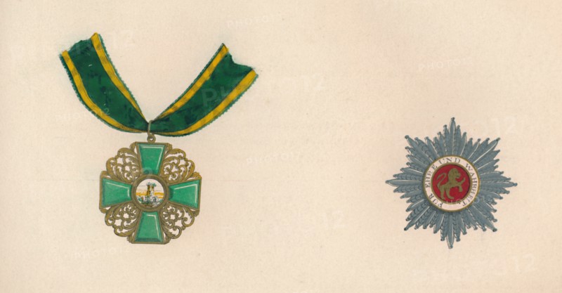 'The Order of the Lion of Baden (Golden Lion of Daringen)', c19th century. Artist: Unknown.